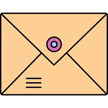 Email vector mail message notification flat icon Stock Illustration