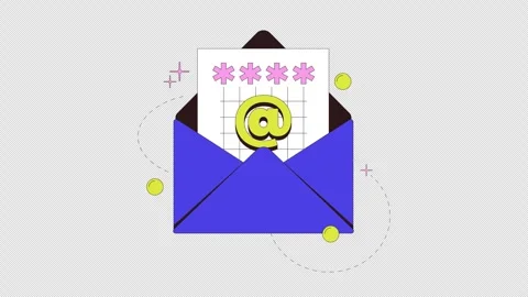 Email verification code onboarding ui animation 스톡 동영상 329610355