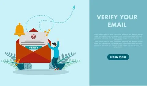 Email verification concept Stock Illustration
