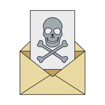 Email with virus Stock Illustration