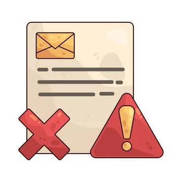 Email virus illustration Illustrazione stock