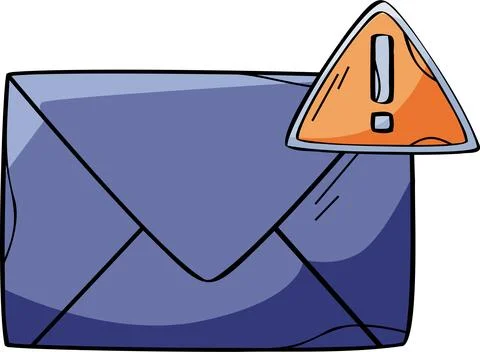 Email warning alert virus spam Stock Illustration