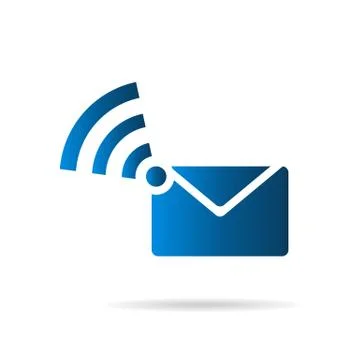 Email wifi logo Stock Illustration