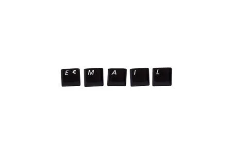Email written in keys Stock Photos