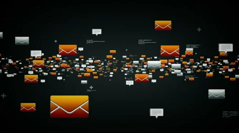 EMails And Text Messages Silver Stock Footage 54425431