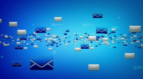 EMails Blue Stock-Footage 54425473