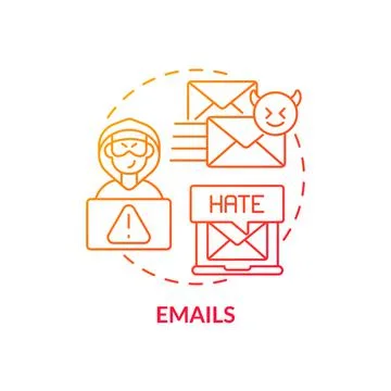 Emails concept icon 스톡 일러스트