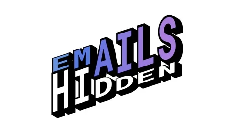 EMAILS vs HIDDEN, 3D Text Animation in Isometric View with Opposite Word Motion Stock Footage 314263438