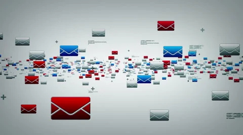 EMails White Stock Footage 54425505