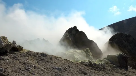 Emanations from Vulcano Stock Footage 88627580