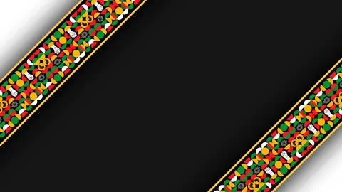 Emancipation Day and Juneteenth Celebration Background with African Pattern.. Stock Footage 343602392
