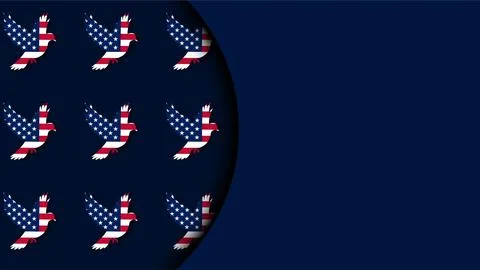 Emancipation Day background with American flag patterned doves of peace on .. Ilustração Stock