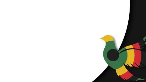 Emancipation Day background with copy space and stylized freedom bird in Pa.. Stock Illustration
