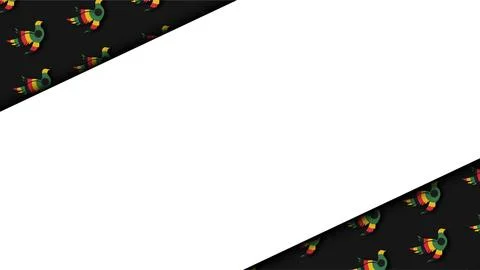 Emancipation Day background with Pan African colors and traditional bird pa.. Stock Illustration