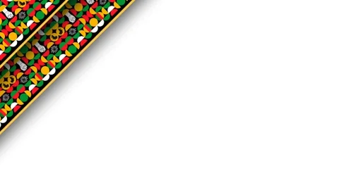 Emancipation Day Background Template with Traditional Pan African Pattern B.. Stock Footage 343601577