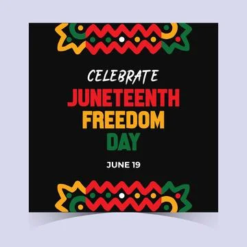 Emancipation Day Juneteenth Poster, Banner Background Stock Illustration