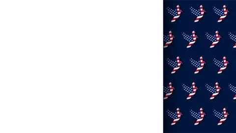 Emancipation Day patriotic background template with American flag bird patt.. Stock Illustration