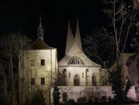 Emauzy monastery at night 写真素材