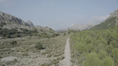 Embalse de Gorg Blau  Nice lake in Tramuntana mountain of Mallorca. Stock Footage 142877089