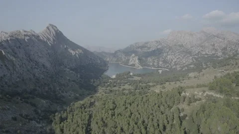 Embalse de Gorg Blau  Nice lake in Tramuntana mountain of Mallorca. Vidéo 142877109