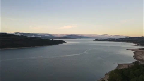 Embalse del Ebro. Spain. Sunset. Sunrise. River. Stock Footage 244733942