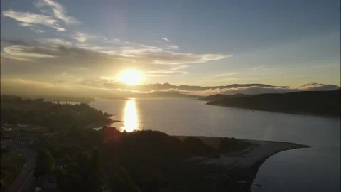 Embalse del Ebro. Spain. Sunset. Sunrise. River Video stock 244734014