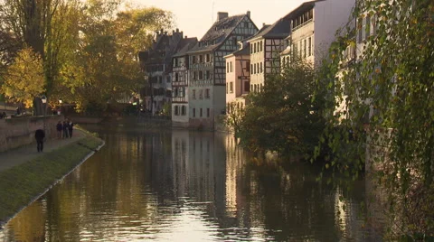 Embankement of Strasbourg Stock Footage 59185237