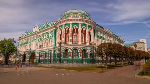 Embankment of the central pond and Plotinka. The historical center of the city Stock Footage 116411281