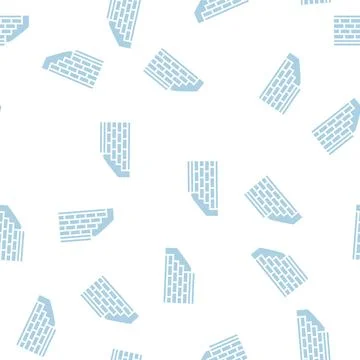 Embankment construction glyph seamless pattern Stock Illustration