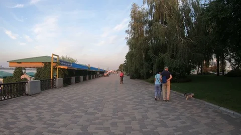Embankment of the Dnieper Stock Footage 114629876