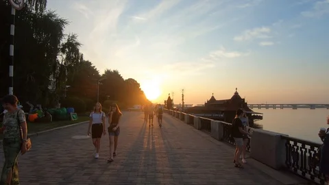 Embankment of the Dnieper Stock Footage 114805476