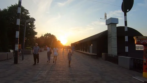 Embankment of the Dnieper Stock Footage 115111417