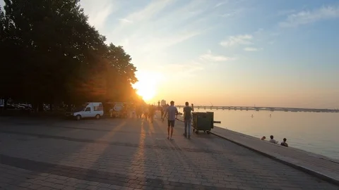Embankment of the Dnieper Stock Footage 115898301