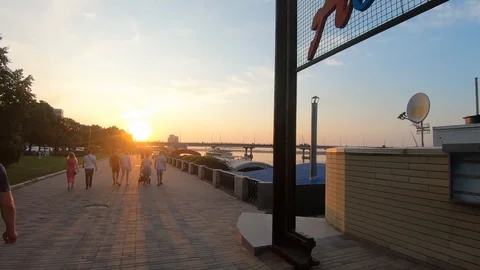 Embankment of the Dnieper Stock Footage 116164100
