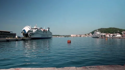 Embankment Riva in Split Croatia. Stock Footage 201624431