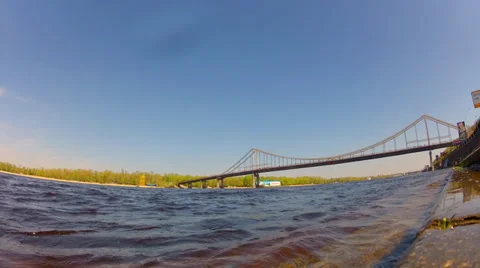 On the embankment of the river Stock Footage 39046457