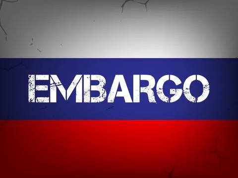 Embargo on Russian energy resources. Vector graphics. Stock Illustration