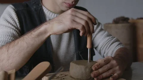 Embark on a captivating journey into the world of a skilled Latino artisan Stock Footage 258567093