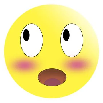 Embarrassed emoticon with flushed red cheeks Stock Illustration