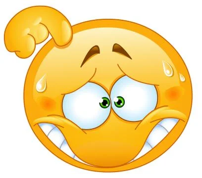 Embarrassed emoticon Stock Illustration