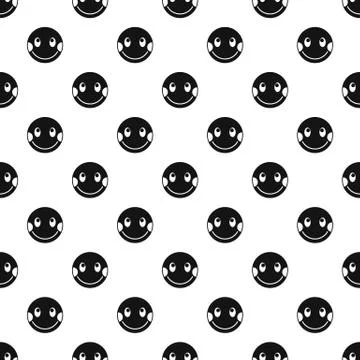 Embarrassing smiley pattern, simple style Stock Illustration