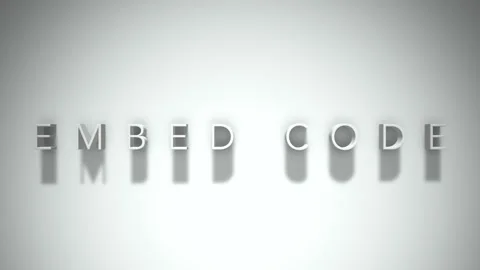 Embed code 3D title animation with shadows on a white background Stock Footage 297274510