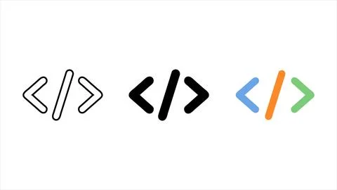 Embed code html icon set Stock-Illustration