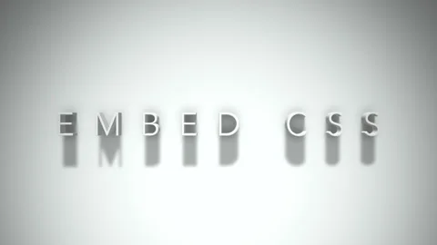 Embed css 3D title animation with shadows on a white background Stock Footage 297274509