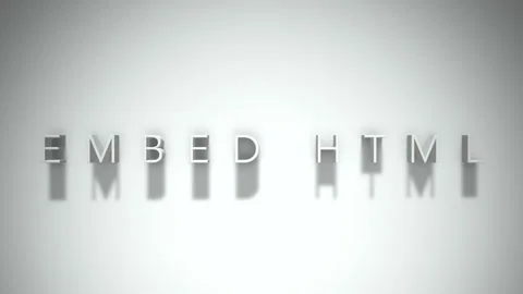 Embed html 3D title animation with shadows on a white background 스톡 동영상 297274561
