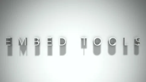 Embed tools 3D title animation with shadows on a white background Stock Footage 297274537