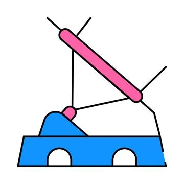 Embedded barcode scanner icon color illustration Stock Illustration