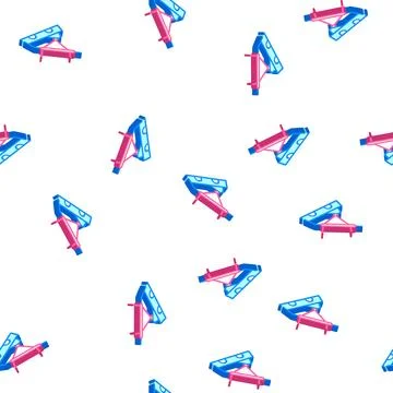 Embedded barcode scanner isometric icon seamless pattern Stock Illustration
