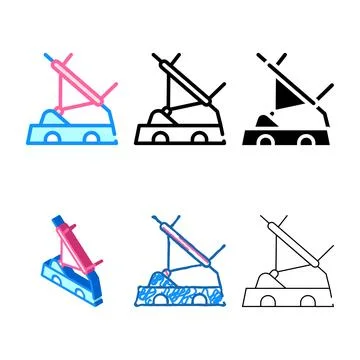 Embedded barcode scanner styleset color icon vector Stock Illustration