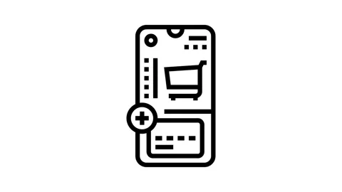 Embedded finance solutions fintech line icon animation Stock Footage 326123610